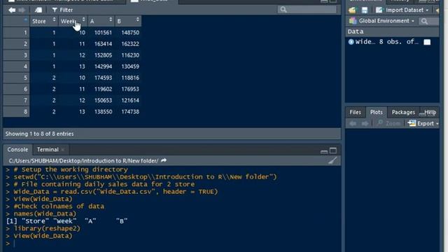 R Programming - Transpose Wide Dataframe to Long Dataframe by melt function смотреть онлайн