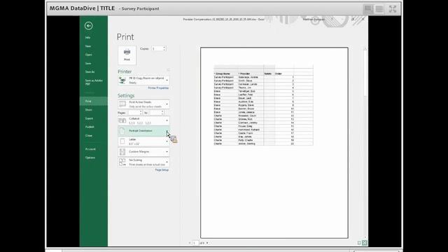 Printing Excel Survey (set print area) смотреть онлайн