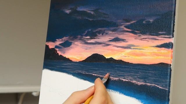 Ocean Painting with Acrylics | Painting with Ryan смотреть онлайн