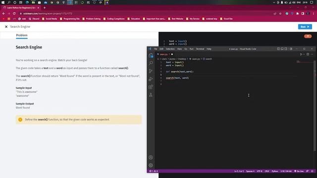 [ Search Engine ] Python Beginners Earn Certification Solo learn || Code With Joy || Final Projec смотреть онлайн