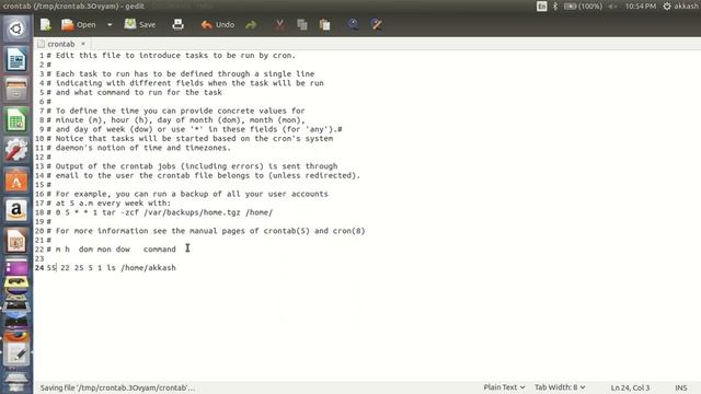 Crontab cmd | Crontab Terminal | Cron job in unix смотреть онлайн