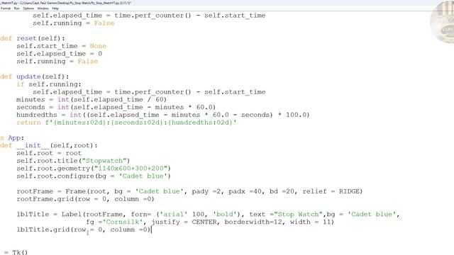 How to Create a Stop Watch using functions with tkinter in Python смотреть онлайн