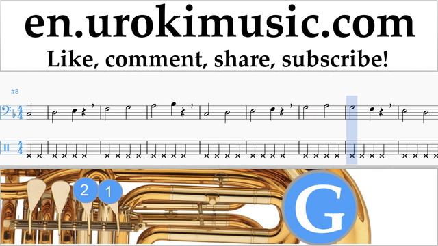 How to Play Tuba Besame Mucho Tabs Part#1 exercises, scales um-b352 смотреть онлайн