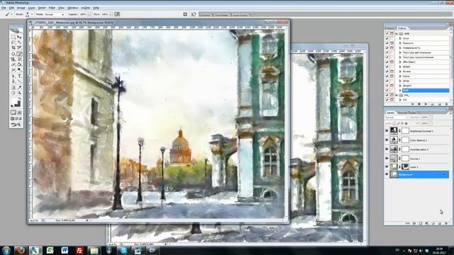 Piker's watercolor tutorial with DAP and PS смотреть онлайн