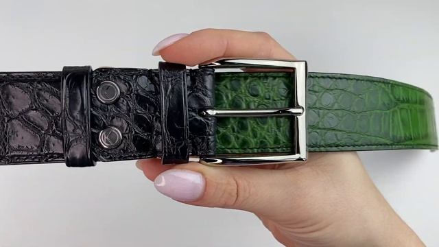 Ремень из кожи крокодила изнутри и снаружи! смотреть онлайн