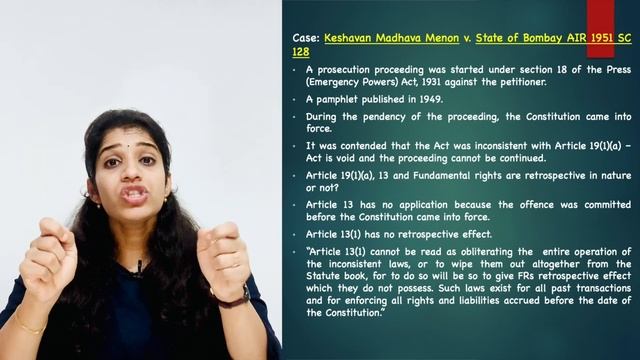 Article 13(1) | Part I | Principles and Cases | Indian Constitution смотреть онлайн