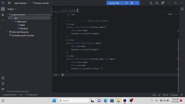 Method overloading in java tutorial |learn all code tutorial| oops in java compile time polymorphis смотреть онлайн