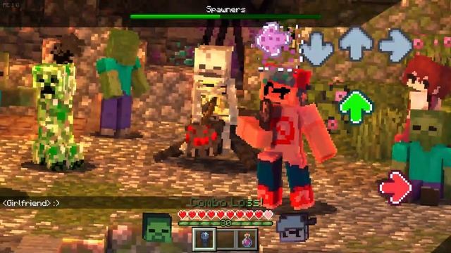 Friday Night Funkin' - Spawners (MOBMOD) - A Minecraft FNF mod смотреть онлайн