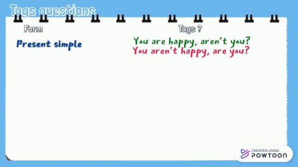 Tag questions in present simple (English video)