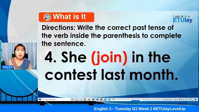 English 3 - Tuesday Q2 Week 2 #ETUlayLevelUp смотреть онлайн