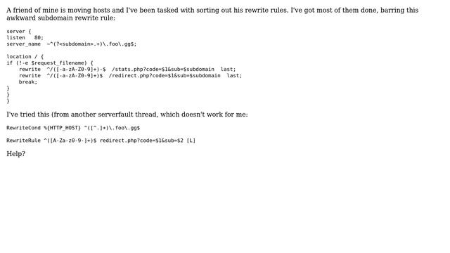 DevOps & SysAdmins: subdomain rewrite rule on apache (converted from nginx) смотреть онлайн