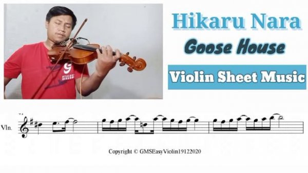 [Free Sheet] Hikaru Nara [光るなら] Violin Cover With Easy Sheet Music - Goose House