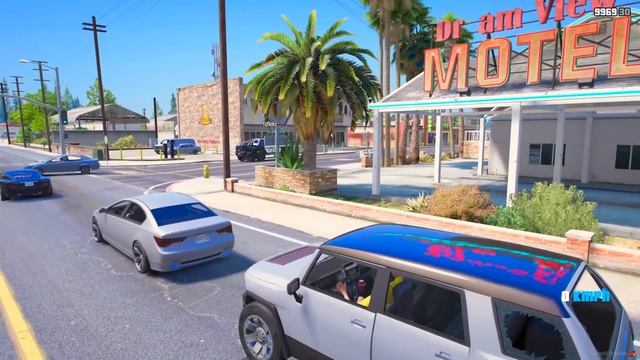 АВТОУГОНЩИКИ VS КОПЫ В ГТА 5 ОНЛАЙН! УЕХАЛ НА БИГФУТЕ С ШИПАМИ ОТ СМЕШНЫХ КОПОВ смотреть онлайн