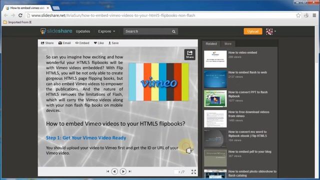 How to Embed Vimeo Videos to Your HTML5 Flipbooks - Non Flash смотреть онлайн