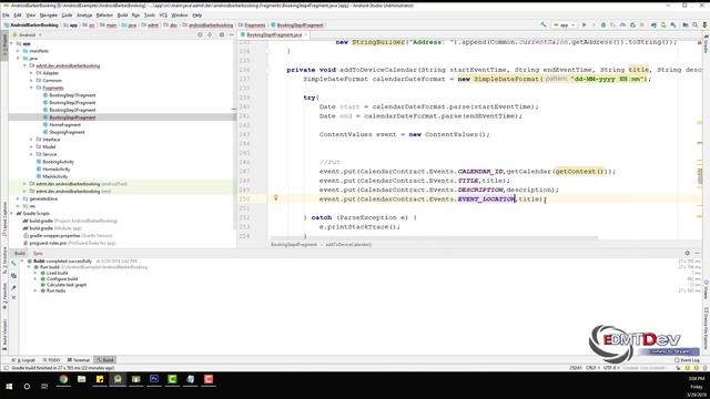 Android Development Tutorial - Barber Booking App part 8 Add Booking to Calendar and User Schedule смотреть онлайн