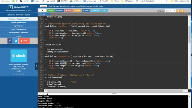 Structures Operator Overloading смотреть онлайн