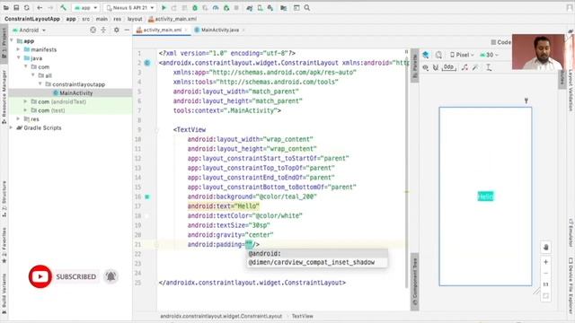Android ConstraintLayout Adjust the View Size || Constraint layout android tutorial смотреть онлайн