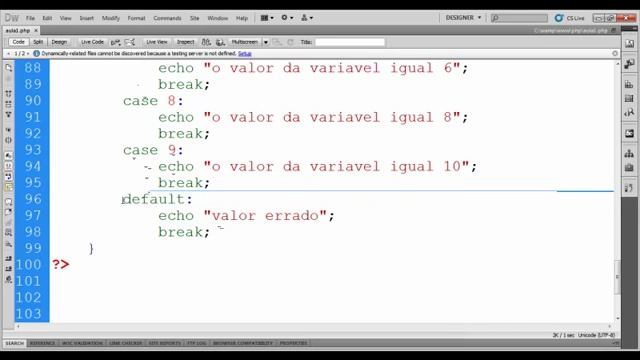 Curso de php aula 7 estrutura de comparação SWITCH смотреть онлайн