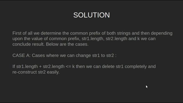 Converting one string to other using append and delete last operations | GeeksforGeeks смотреть онлайн