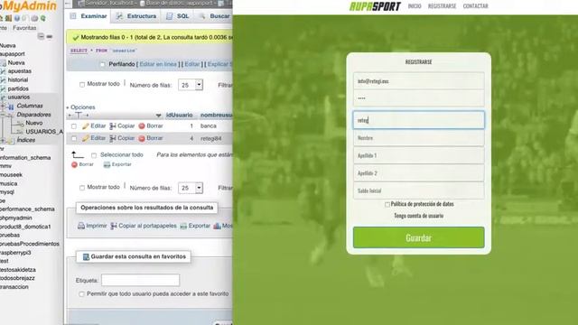 AUPASPORT - Trigger de Usuarios a Historial смотреть онлайн