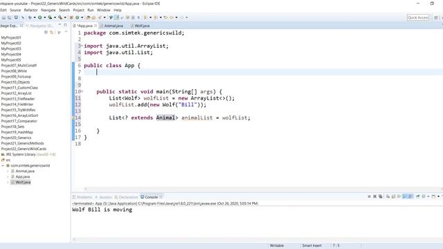 022 - Java Programming: Generics with Wildcards смотреть онлайн