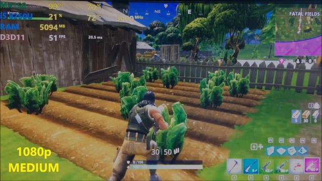 MX150 + i5 8250U | Fortnite BR - 720p, 1080p ALL SETTINGS смотреть онлайн
