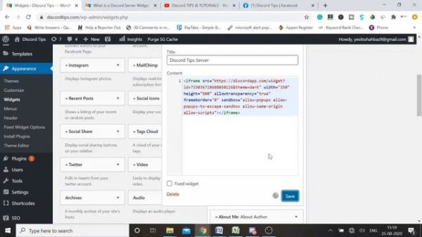 Discord server widget - How to Embed into Website (Step by Step)