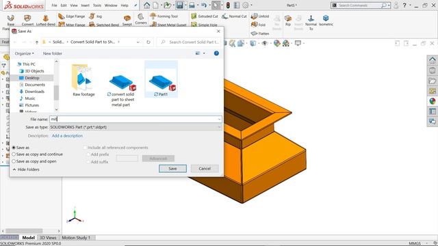 Creating a Miter Flange in Solidworks sheet metal смотреть онлайн