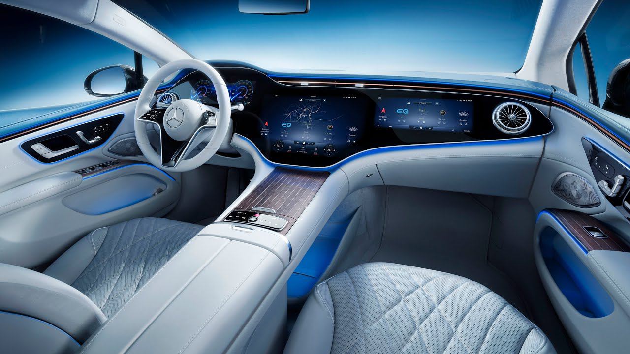New Mercedes EQS INTERIOR Обзор на канале Авто своими глазами