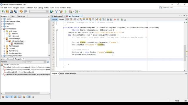 Implement Cookies Concept in Java Servlets using NetBeans 8.2 смотреть онлайн