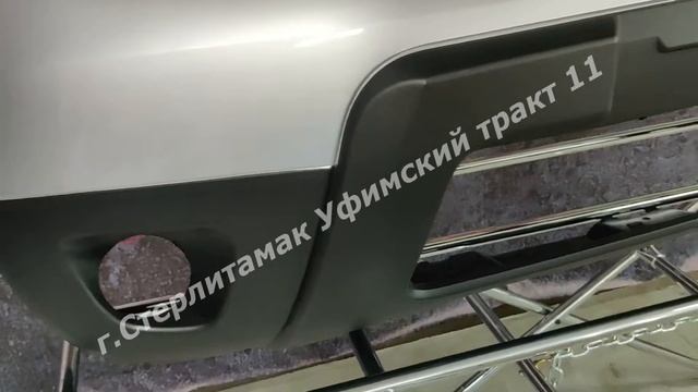Бампер RENAULT DUSTER СЕРЕБРИСТЫЙ D69 GRIS PLATINA передний с отверстий под П Т Ф смотреть онлайн