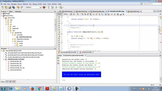Configuration nebeans symfony + simple exercice смотреть онлайн
