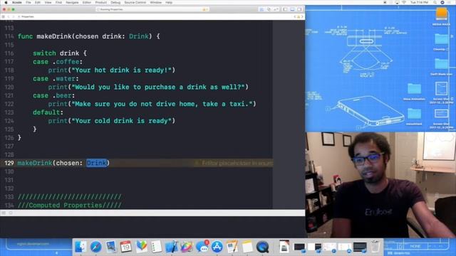 iOS Development Swift Basic Training: Part 5 - Enums, Switch statements & Computed properties смотреть онлайн