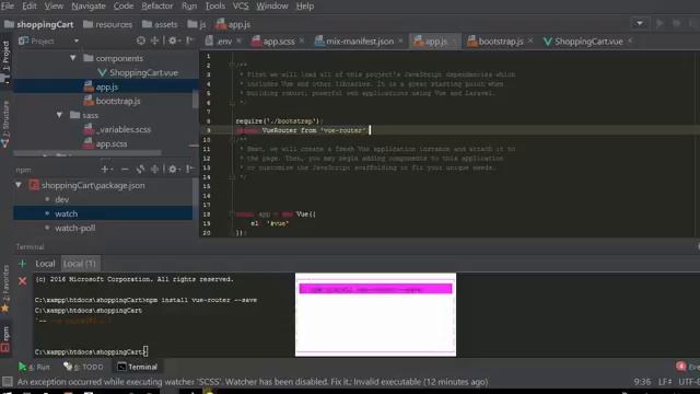 laravel 5 4 and vue 2 1 x preparing the vue setup and laravel setup смотреть онлайн
