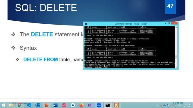 Lecture 06: PHP Introduction to MySQL Part1 смотреть онлайн