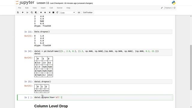 Python Pandas Filter Missing data Tutorial-11 смотреть онлайн