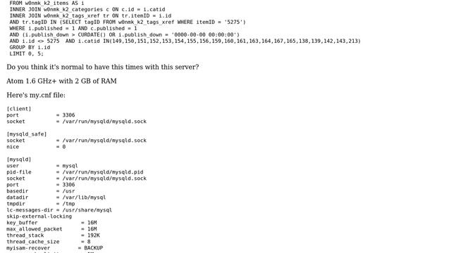 experiencing crashes with joomla and mysql смотреть онлайн