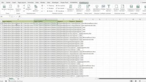 Список адресов файлов в Excel