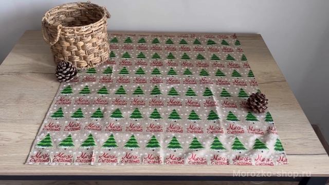 Дорожка для стола ТЁПЛАЯ ЗИМА - ЁЛОЧКИ, квадратная, 80х80 см 668552-2 смотреть онлайн