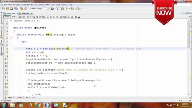 Java File Splitter Program смотреть онлайн