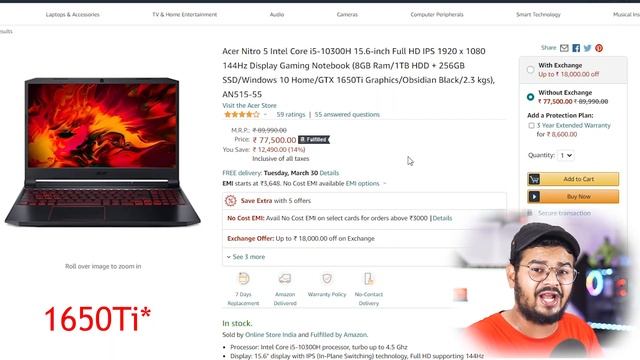 Top 5 Best Budget Gaming Laptops india 2021 , Don't buy ACER Nitro 5 i5 10th gen/RTX 3060 смотреть онлайн