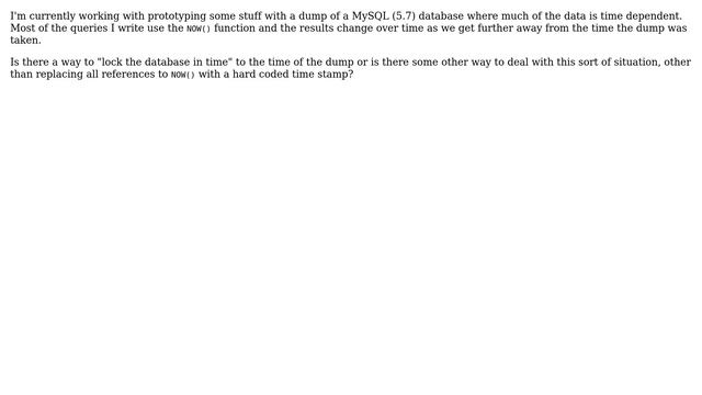Databases: Lock database in time смотреть онлайн