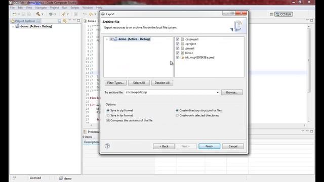 Export a project to an archive file (zip) смотреть онлайн