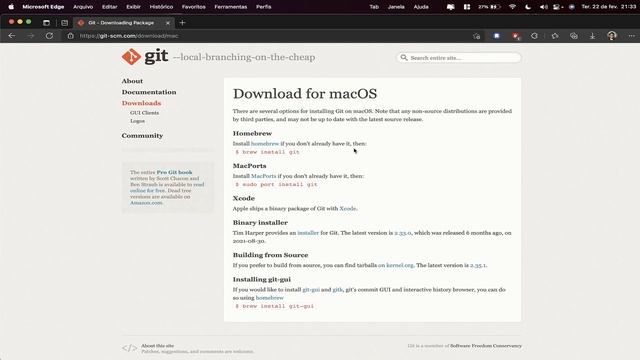 Instalacao do Git no ambiente Windows e Mac смотреть онлайн