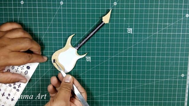 Miniature Guitar | mini guitar | Paper Craft | Home Decor Idea | Miniature Guitar making смотреть онлайн