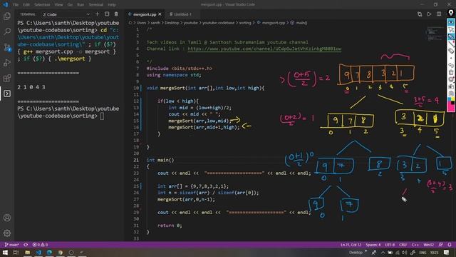Merge Sort | With Coding | தமிழ் | Tamil смотреть онлайн