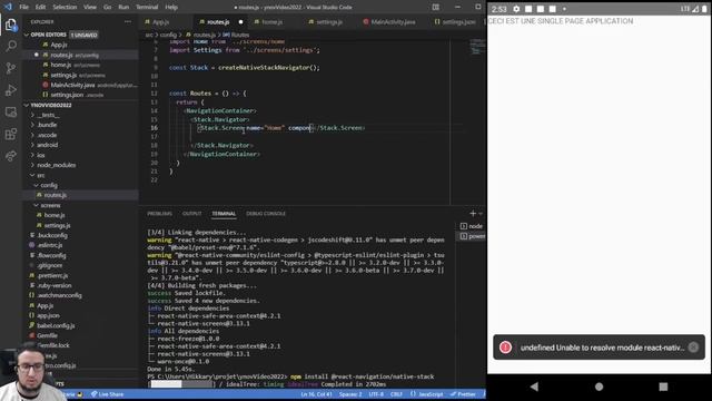 React navigation - mise en place et Stack Navigator смотреть онлайн