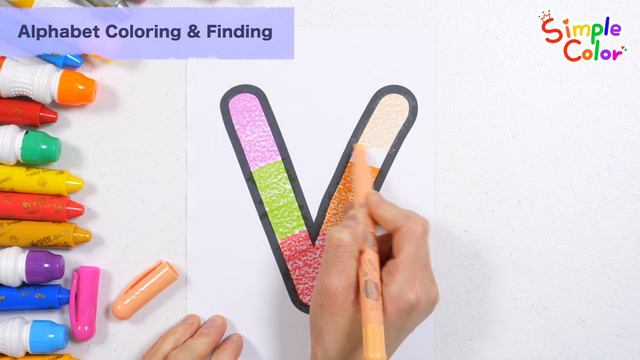 For kids | Learning by writing the entire alphabet | Learn more about Alphabet V - Lesson 1422 смотреть онлайн