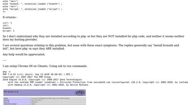 Magento: Magento 2.2.6 readiness check says bcmath, intl not installed, php -m says they are смотреть онлайн