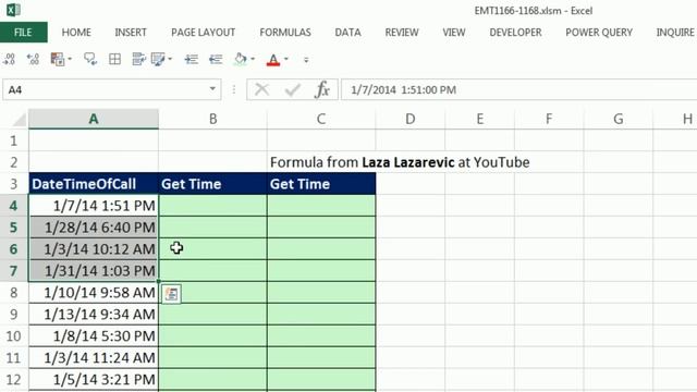 Excel Magic Trick 1168: Get Time Value From Date Time Value (2 Formula Examples) смотреть онлайн